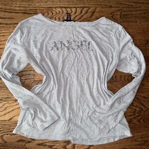 Y2K Victoria’s Secret Angel PINK Sequined Long Sleeve Pajama Top L Vintage 90’s
